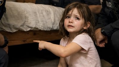 طفلة صغيرة أخبرت الشرطة أنها رأت رجلًا يرتدي قناعًا تحت سريرها… لم يصدقها أحد حتى شاهدوا كاميرات المراقبة