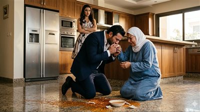 كان فاكر إنه جاب لأمه حتة من الجنة لما سكنها في فيلته.. مكنش يعرف إن مراته محولاها لزنزانة، وبتاكلها 