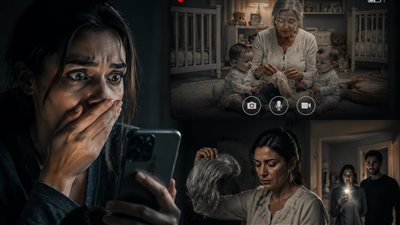 جبت مربية لأولادي، وبعد فترة خرجت مع جوزي. لما فتحت الكاميرا عشان أطمن عليهم… شوفت حاجة خلت قلبي يقف دقيقة.