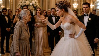 “هذا الفرح مخصص للمدعوين المهمين فقط!” — حاولت العروس طرد سيدة مسنّة ذات مظهر بسيط وإهانتها أمام الجميع… لكن رد فعل العريس صدم الحضور وحتى العروس نفسها