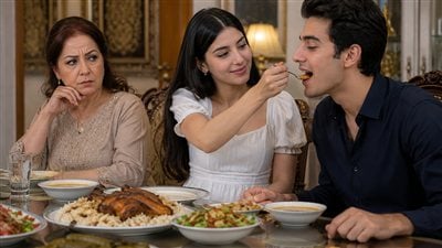 عزمت خطيبة ابني على غدا 
