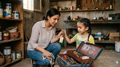 ​بنتي لقت حاجة مستخبية جوة صندوق عِدّة جوزي