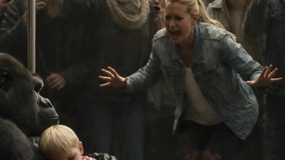 سقط طفل صغير بالخطأ داخل حظيرة غوريلا، وبينما كانت والدته تصرخ وتطلب المساعدة